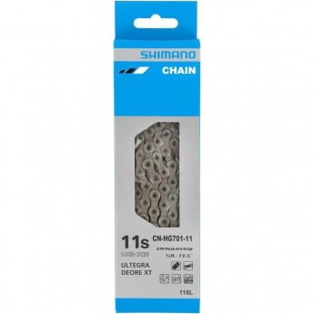 Цепь SHIMANO HG701, 11скоростей, 116 звеньев, ампульный пин (1 шт), ROAD/MTB/E-BIKE совместимость