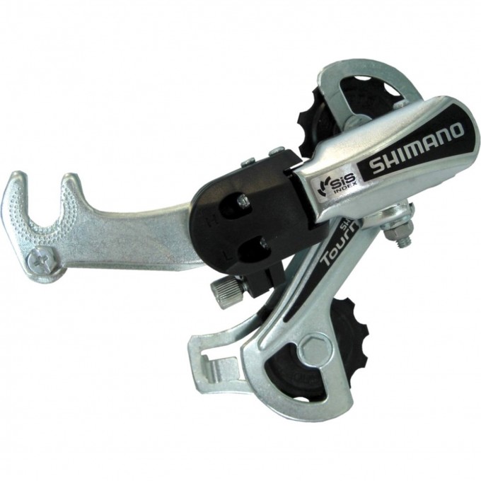 Переключатель задний SHIMANO TOURNEY, TY21-B, GS, 6 скоростей, крепление на ось, серебристый, без упаковки ARDTY21BGSBS Переключатель задний SHIMANO TOURNEY, TY21-B, GS, 6 скоростей, крепление на ось, серебристый, без упаковки ARDTY21BGSBS