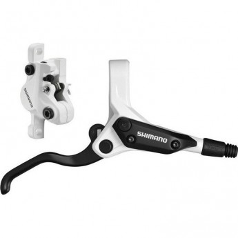 Тормоз дисковый SHIMANO M445-W, BL-M445(ЛЕВ)/BR-M447ПЕР), БЕЛЫЙ, 1000мм