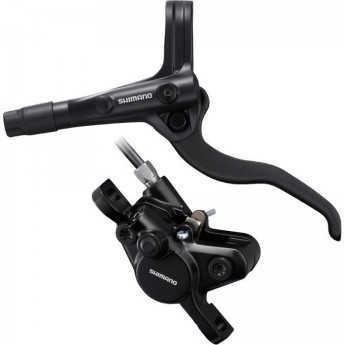 Тормоз дисковый SHIMANO MT400, BL(ЛЕВ)/BR(ПЕРЕДН), ПОЛИМЕР. КОЛОДК., 1000ММ, ЦВ. ЧЕРНЫЙ