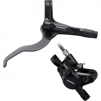 Тормоз дисковый SHIMANO MT400, BL(левый)/BR(передний), полимерные колодки, 1700мм, серебристый
