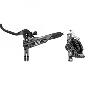 Тормоз дисковый SHIMANO XT M8000(левый)/BR-M8020(передний), гидролиния 1000мм, без адаптера, металлическая колодка