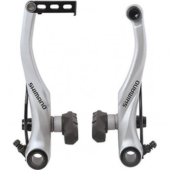 Тормоз SHIMANO V-BR ALIVIO, T4010, серебреный, задний, колодки S70C