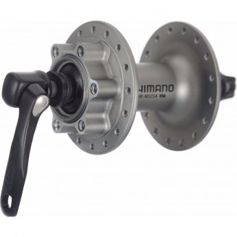 Втулка передняя SHIMANO DEORE M525A, 36 отверстий, QR, 6-болт, серебристый Втулка передняя SHIMANO DEORE M525A, 36 отверстий, QR, 6-болт, серебристый