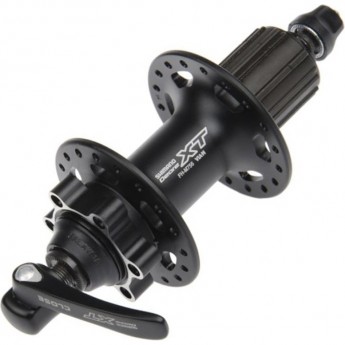 Втулка задняя SHIMANO DEORE XT, M756A, 36 отверстий, 8/9/10 скоростей, QR, 6-болтов, черный