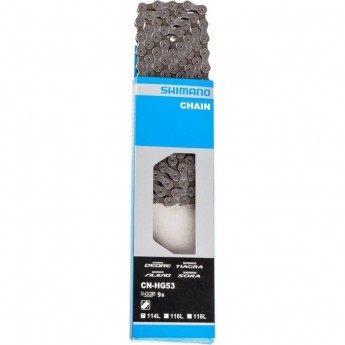 Цепь SHIMANO DEORE HG53, 9 скоростей, 118 звеньев, ампульный пин (1шт)