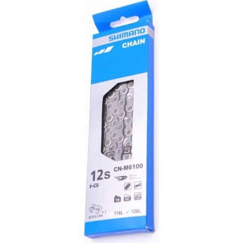 Цепь SHIMANO DEORE, M6100, 12 скоростей, 116 звеньев, с замком