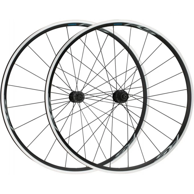 Комплект колес SHIMANO, RS100, 28", переднее и заднее для 10-11 скоростей, клинчер, OLD 100/130 мм, с оободными лентами, черный EWHRS100FRCB