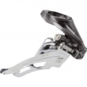 Переключатель передний SHIMANO DEORE, M5100-M, SIDE-SWING, на хомут 34,9 (с адаптером 28,6/31,8), для 2x11 скоростей