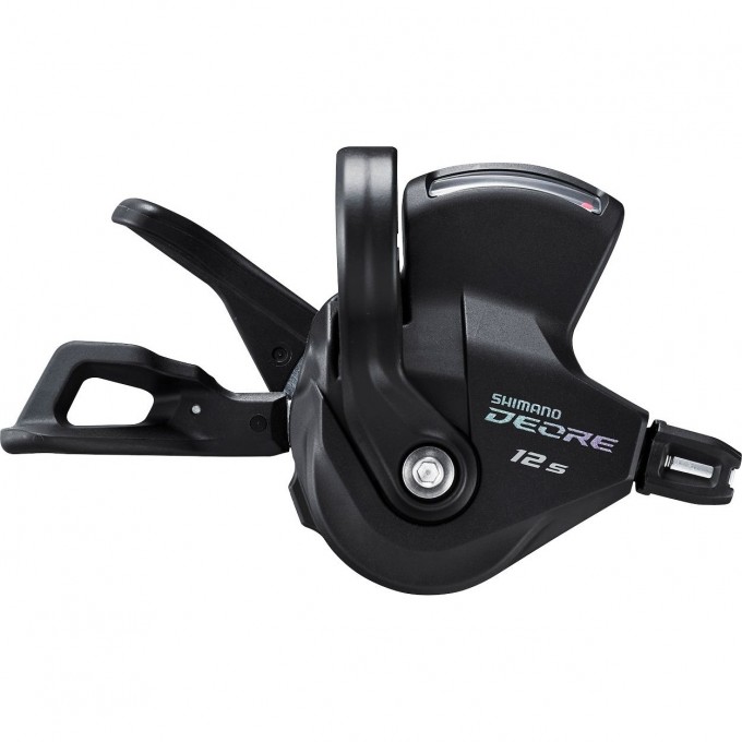 Шифтер SHIMANO DEORE, M6100-R, правый, 12 скоростей, на хомут, c индикатором, трос 2050мм с SP41 1880мм ISLM6100RAP Шифтер SHIMANO DEORE, M6100-R, правый, 12 скоростей, на хомут, c индикатором, трос 2050мм с SP41 1880мм ISLM6100RAP