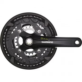 Система SHIMANO ALIVIO, T4010, для 3x9 скоростей, 175мм, Octalink, 48/36/26T без каретки, черный, с защитой Система SHIMANO ALIVIO, T4010, для 3x9 скоростей, 175мм, Octalink, 48/36/26T без каретки, черный, с защитой