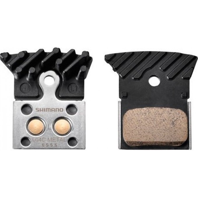 Тормозные колодки SHIMANO, для диск т., L04C, металл, с радиатором, пара, с пружин, с шплинтом Y8N398040 Тормозные колодки SHIMANO, для диск т., L04C, металл, с радиатором, пара, с пружин, с шплинтом Y8N398040
