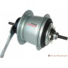 Втулка планетарная SHIMANO NEXUS, C6001, 36 отверстий, 8 скоростей, 132x184 мм, ножной тормоз, серебристый, без упаковки, пыльник KSGC60018CARS