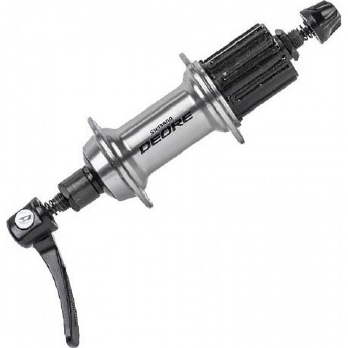 Втулка задняя SHIMANO DEORE T610, 32 отверстия, 8/9/10 скоростей, QR, серебристый EFHT610BZBS Втулка задняя SHIMANO DEORE T610, 32 отверстия, 8/9/10 скоростей, QR, серебристый EFHT610BZBS